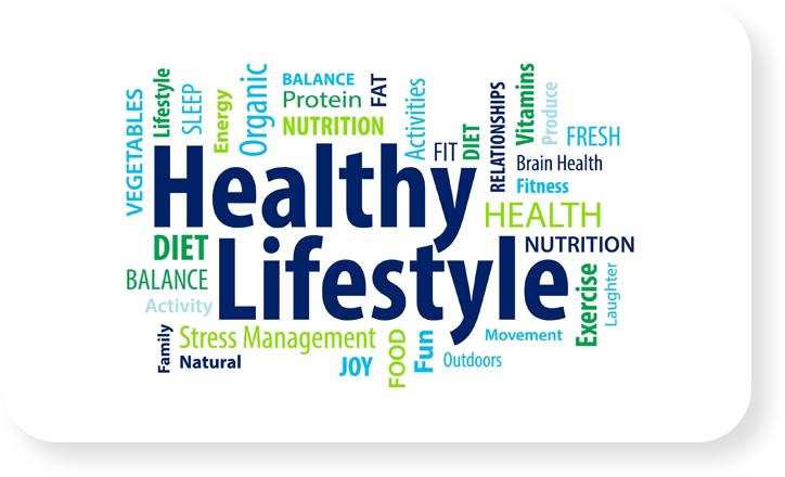 Healthy life word cloud