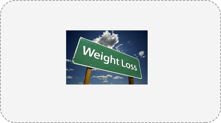 Weight Loss written on a sign board